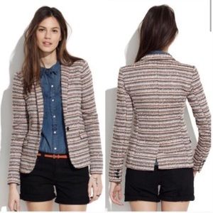 Madewell Nubby Tweed Cross Weave Blazer Size 4
